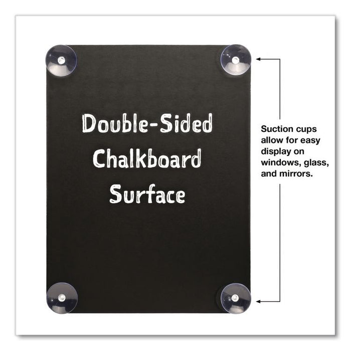 Window Chalkboard, Black Surface, 10.5 x 14
