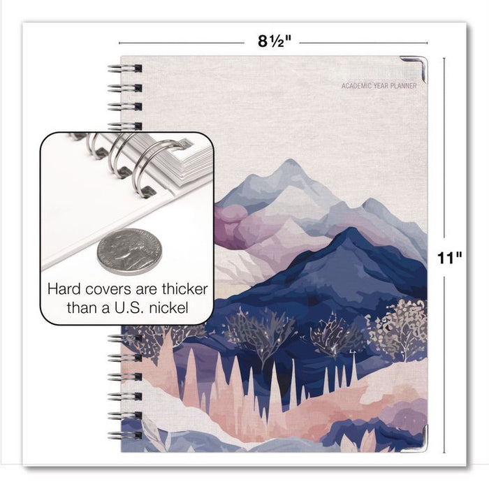 Pastel Mountains Academic Year Weekly/Monthly Planner, 11 x 8.5, Multicolor Cover, 14-Month: June 2025 to July 2026
