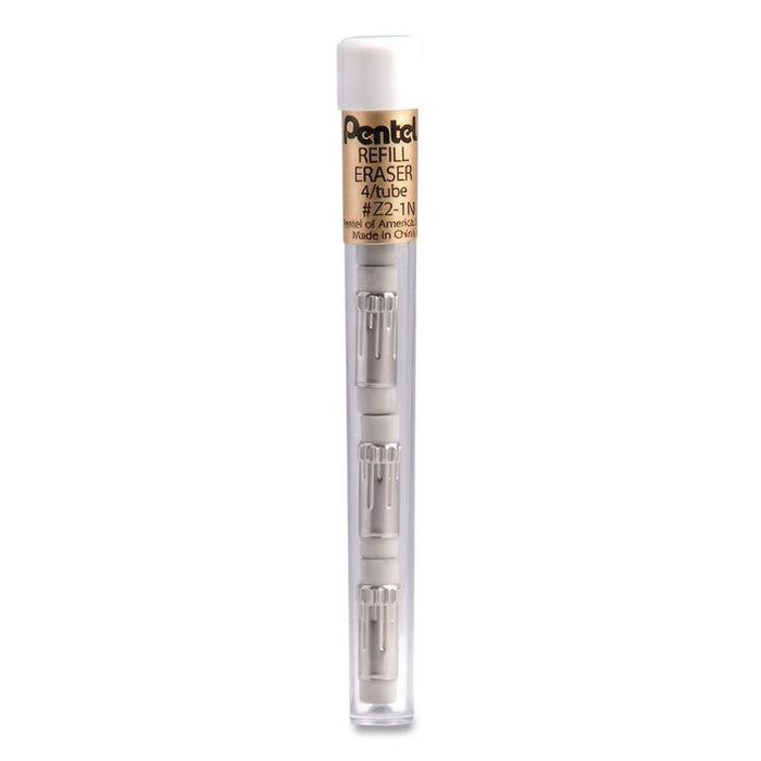 Eraser Refills for Cushi/EnerGize-X/Gizmo/Hot Shots/Sharp Kerry/Technica-X/Wow! Pencil, White, 4/Pack