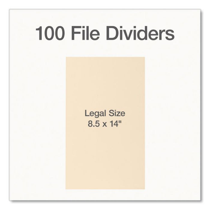 File Backs, Legal Size, Manila, 100/Box