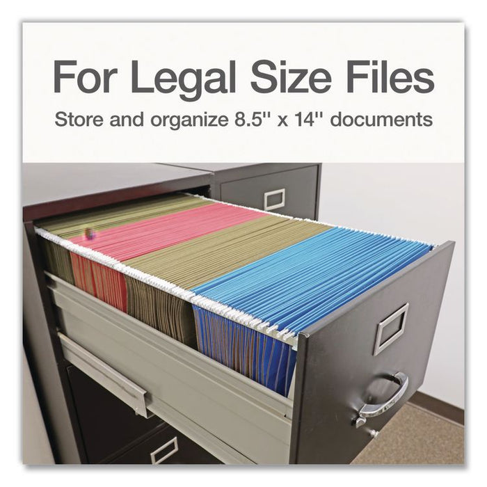 Hanging File Frame, Legal Size, 18" to 27" Long, Gray, 2/Pack