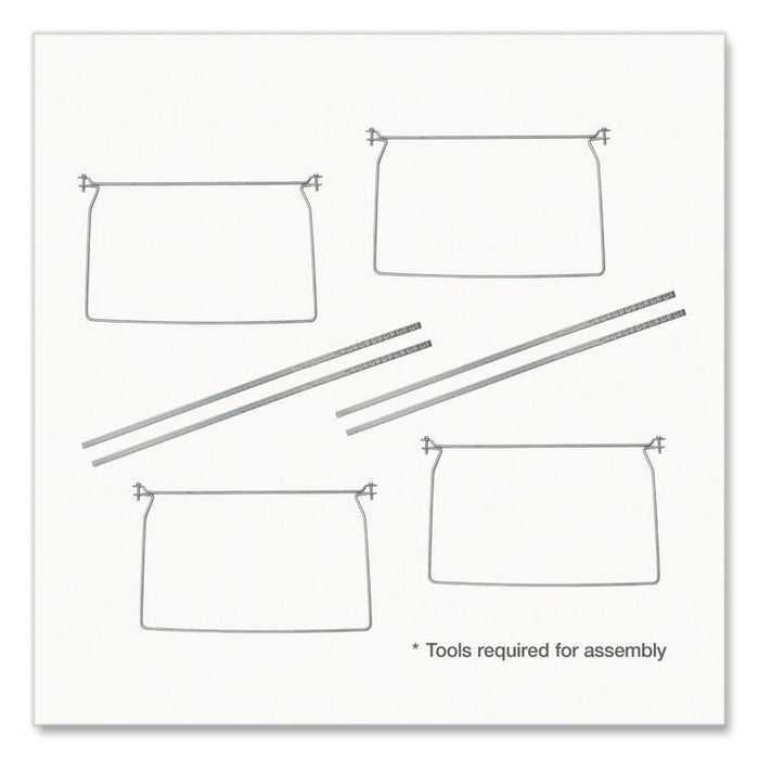 Hanging File Frame, Legal Size, 18" to 27" Long, Gray, 2/Pack