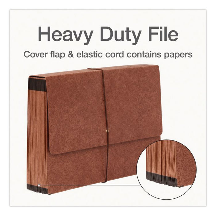 Heavy-Duty Expanding File, Numeric Index, 3.75" Expansion, 31 Sections, Elastic Band Closure, 1/3-Cut Tabs, Legal Size, Brown