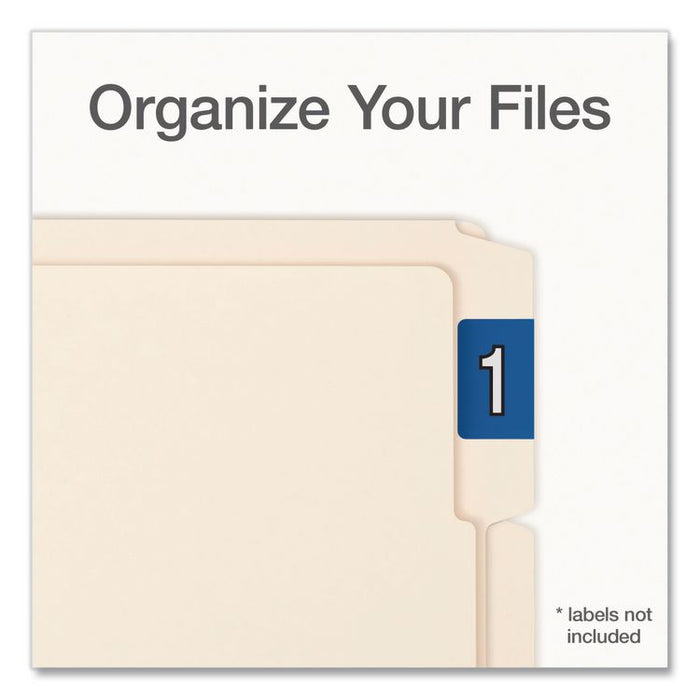 Manila End Tab Folders, 1/3-Cut Tabs: Assorted, Letter Size, 0.75" Expansion, Manila, 100/Box