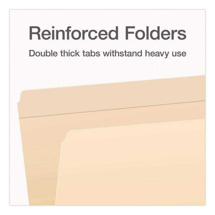 Manila File Folders, Straight Tabs, Legal Size, 0.75" Expansion, Manila, 100/Box