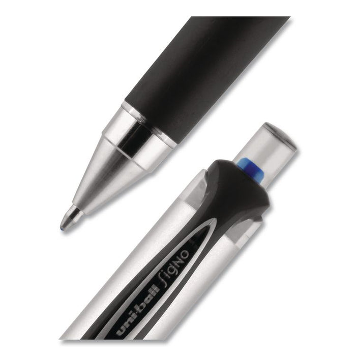 207 Impact RT Gel Pen, Retractable, Bold 1 mm, Blue Ink, Black/Blue Barrel, Dozen