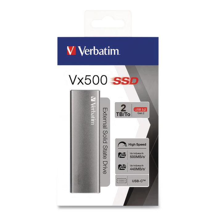 Vx500 External Solid State Drive, 2 TB, USB 3.2 Gen 2, Space Gray
