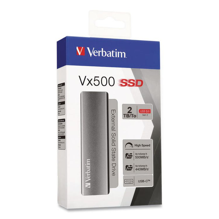 Vx500 External Solid State Drive, 2 TB, USB 3.2 Gen 2, Space Gray