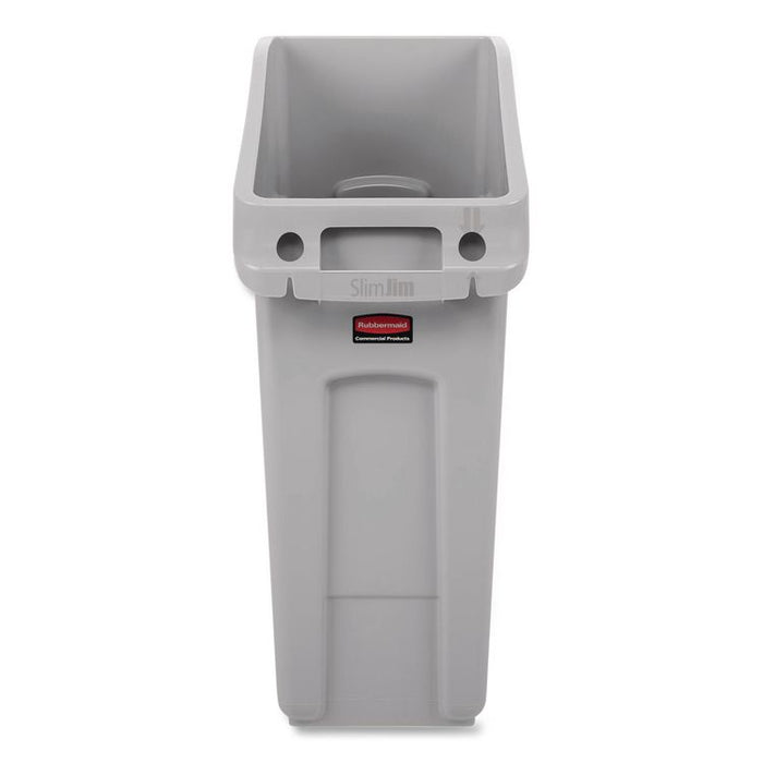 Slim Jim Under-Counter Container, 13 gal, Polyethylene, Gray