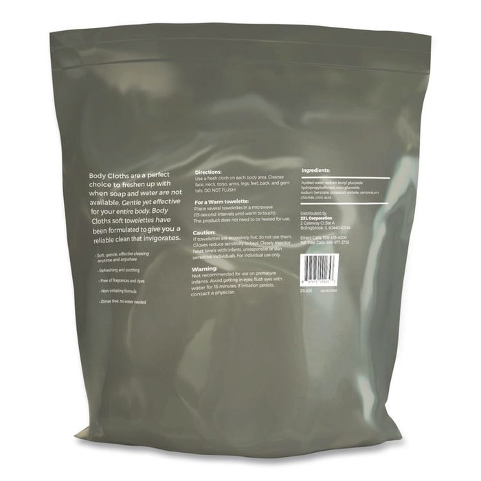 Performance Body Cloths, 1-Ply, 6 x 8, Unscented, White, 700/Pack, 2 Packs/Carton