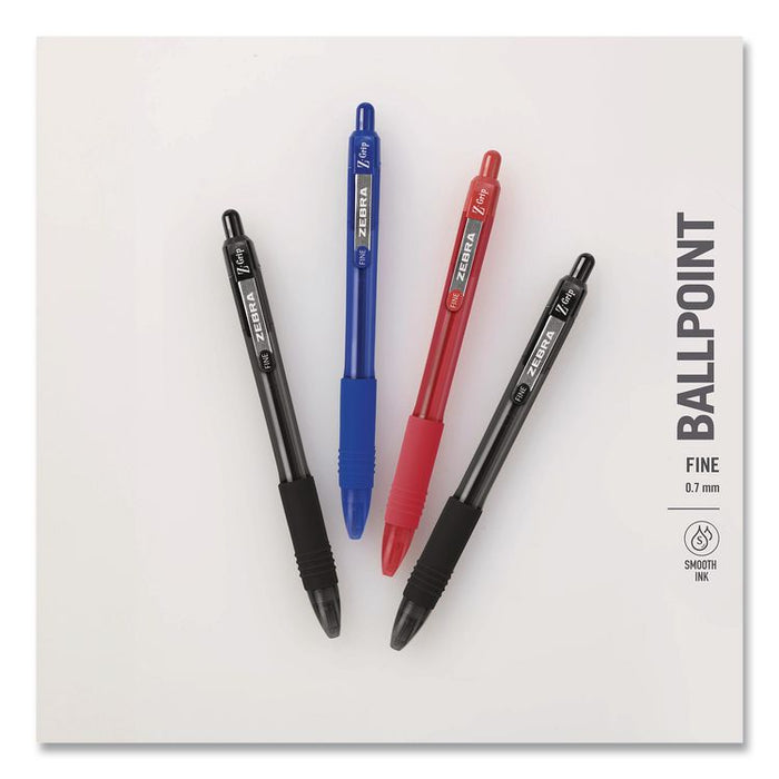 Z-Grip Recycled Retractable Ballpoint Pen, Medium 0.7 mm, Black Ink, Black Barrel, Dozen