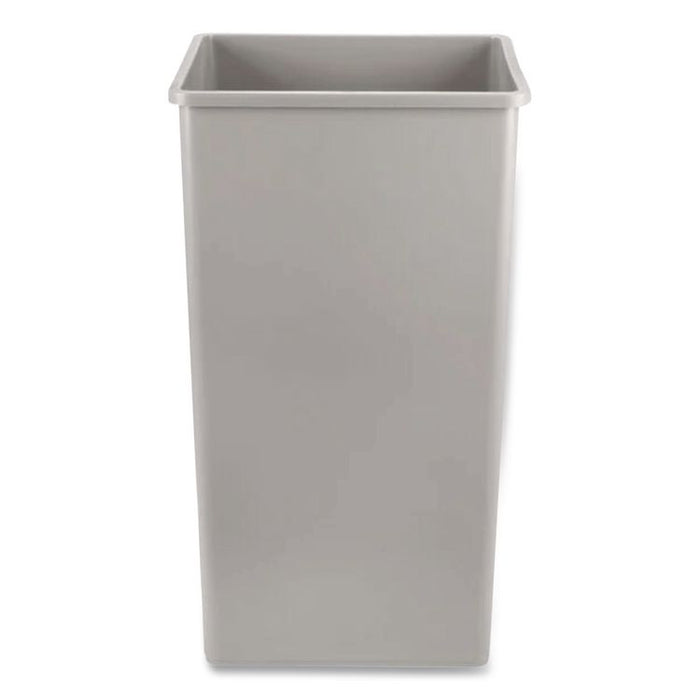 Untouchable Square Waste Receptacle, 50 gal, Plastic, Gray
