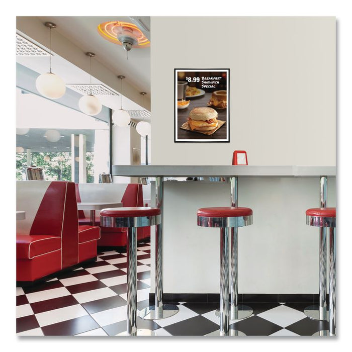 Poster Frame, Plastic, 24 x 36 Insert, Black, 10/Pack