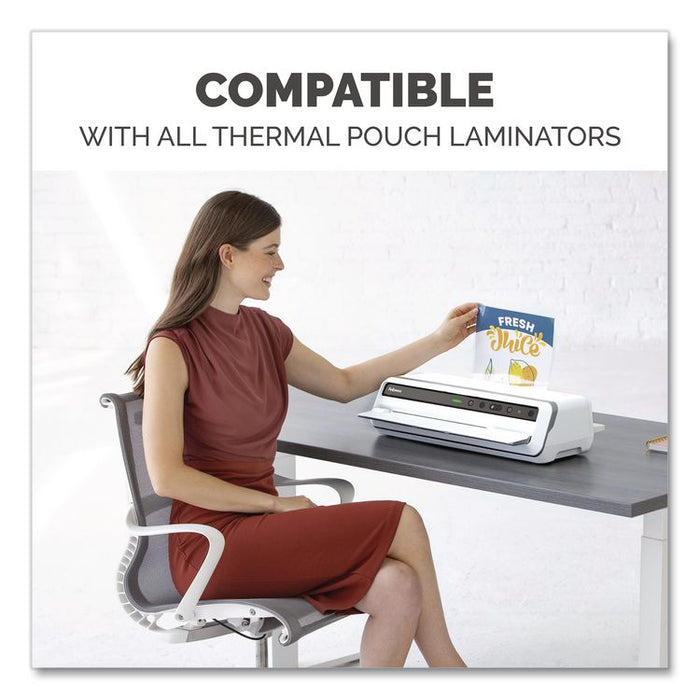 Thermal Laminating Pouches, 3 mil, 9" x 11.5", Matte Clear, 50/Pack