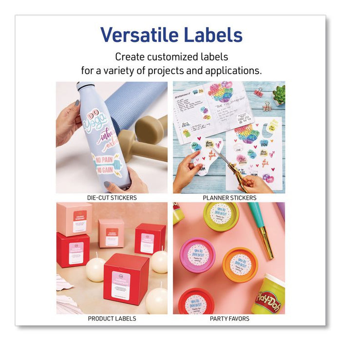 Multipurpose Sticker Project Paper, Inkjet, 8.5 x 11, 15 Sheets/Pack