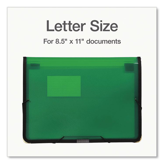 Poly Wallets, 3.5'' Expansion, Letter Size, Green