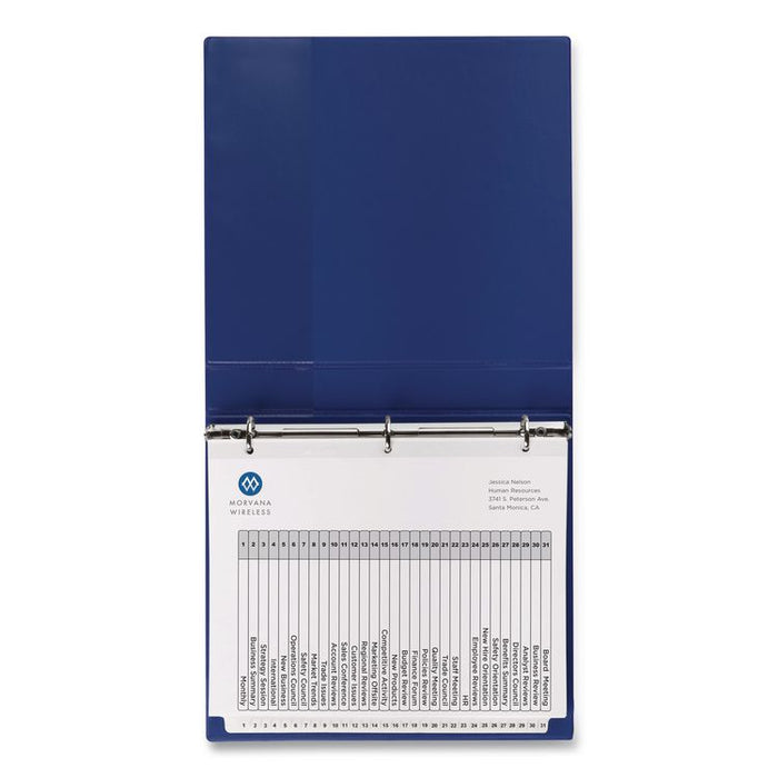 Customizable TOC Ready Index Multicolor Tab Dividers, 12-Tab, Jan. to Dec., 11 x 8.5, White, Traditional Color Tabs, 1 Set