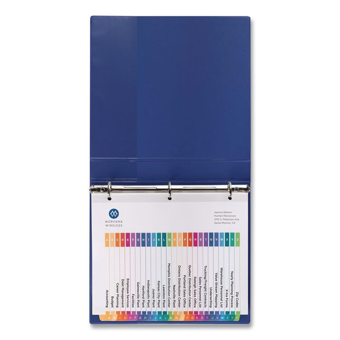 Customizable Table of Contents Ready Index Multicolor Dividers, 26-Tab, A to Z, 11 x 8.5, White, 6 Sets