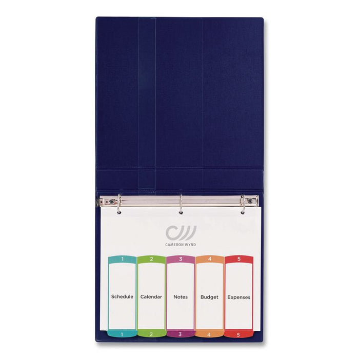 Customizable TOC Ready Index Multicolor Tab Dividers, 5-Tab, 1 to 5, 11 x 8.5, White, Contemporary Color Tabs, 1 Set