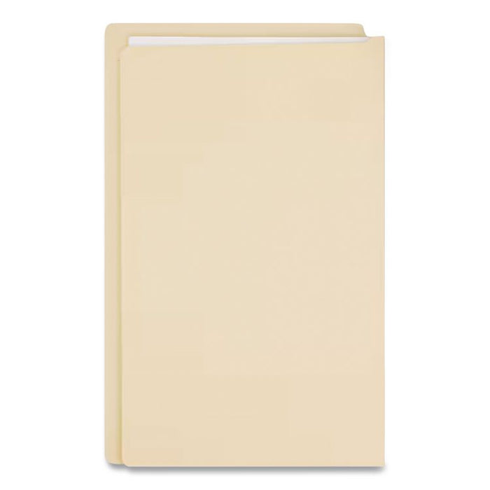 Extended End Tab Manila Folders, Straight Tabs, Legal Size, 0.75" Expansion, Manila, 100/Box