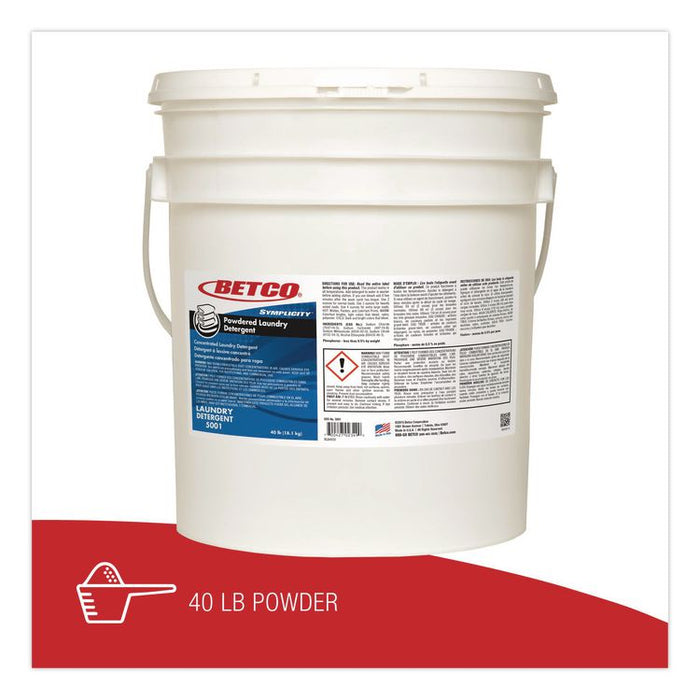 Symplicity Powdered Laundry Detergent, 40 lb Pail