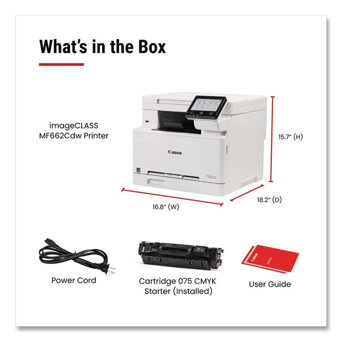 imageCLASS MF662Cdw Wireless Multifunction Laser Printer, Copy/Print/Scan