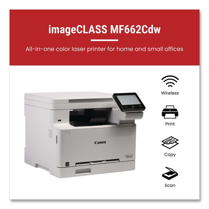 imageCLASS MF662Cdw Wireless Multifunction Laser Printer, Copy/Print/Scan