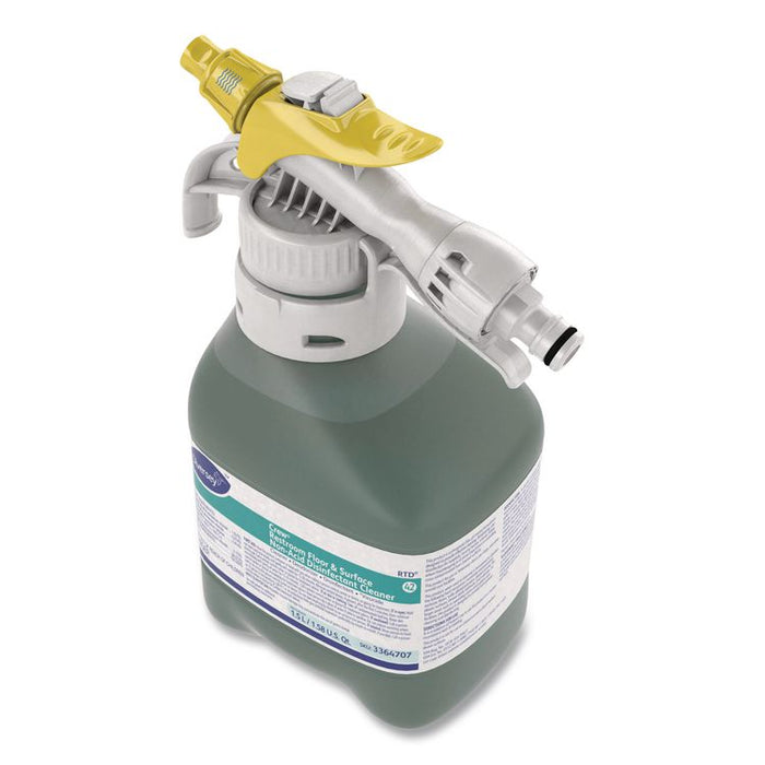 Crew Restroom Floor/Surface Non-Acid Disinfectant Cleaner, Fresh Scent, 1.5 L RTD Bottle, 2/Carton