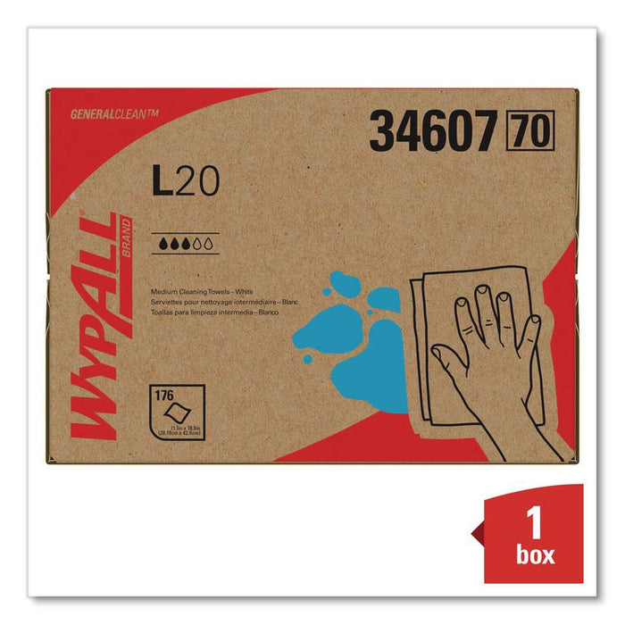 L20 Towels, BRAG Box, 11.1 x 16.8, Unscented, White, 176/Box