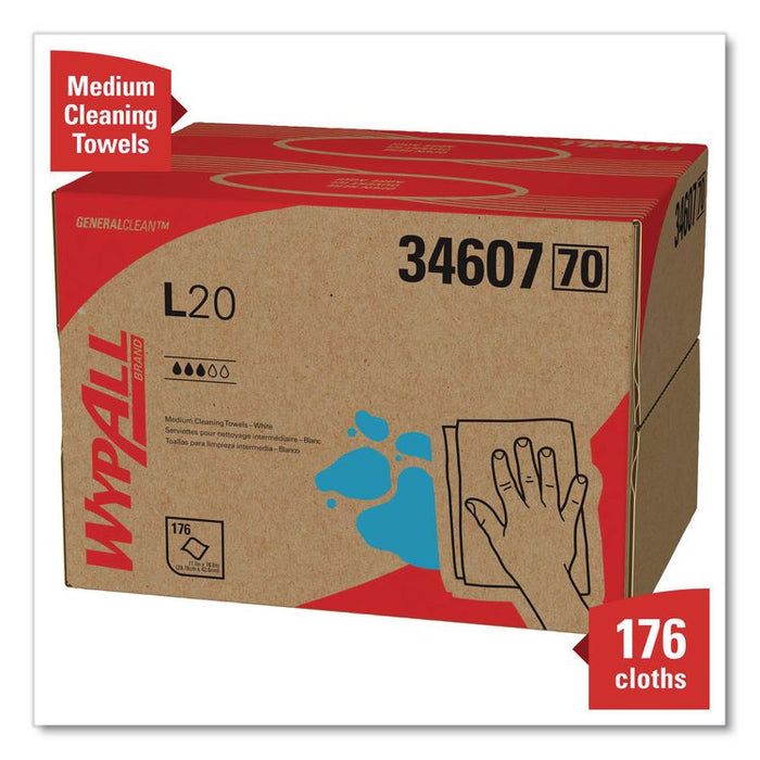 L20 Towels, BRAG Box, 11.1 x 16.8, Unscented, White, 176/Box