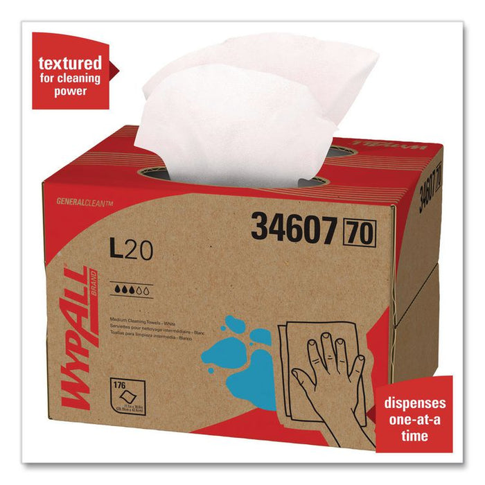 L20 Towels, BRAG Box, 11.1 x 16.8, Unscented, White, 176/Box