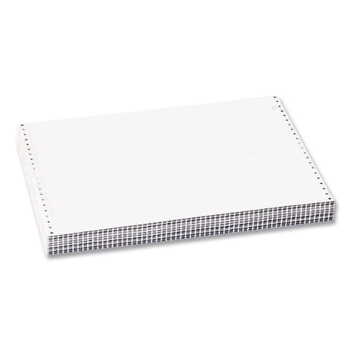 Continuous Feed Computer Paper, 1-Part, 18 lb Bond Weight, 8.5 x 12, White, 4,000/Carton