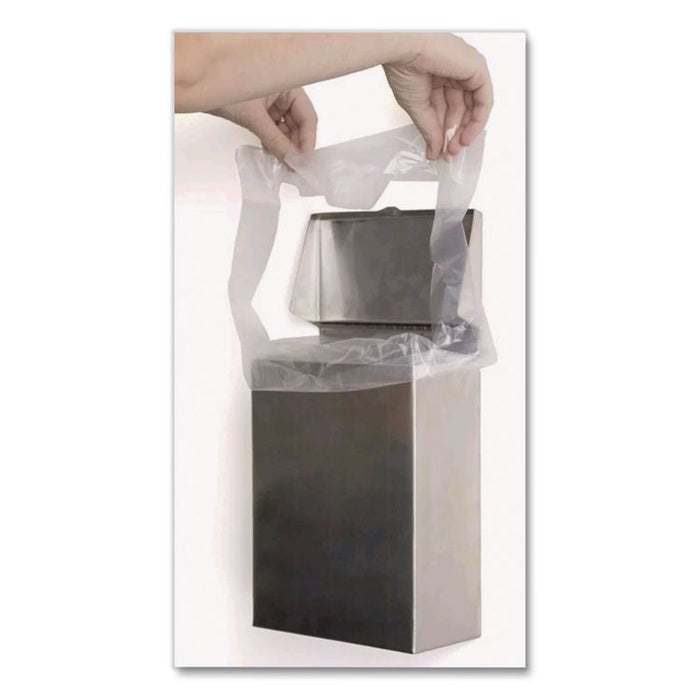 Scensibles Universal Receptable Liner Bags with 7.5" Wrap-Around Mounting Strap, 12.5" x 23", White, 500/Carton