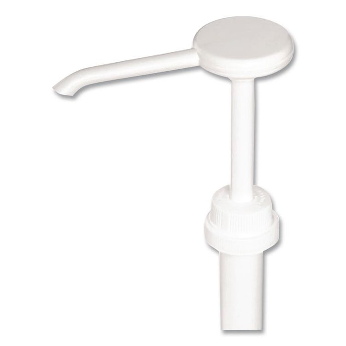 Economy Plastic Dispensing Pump, 38 mm cap fits 1 gal Bottles, White