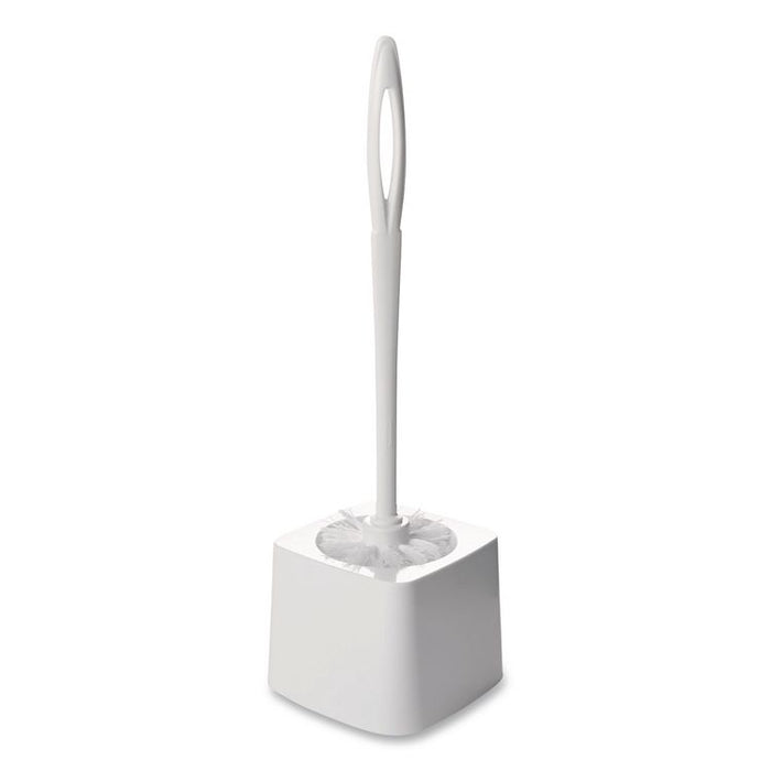 Commercial-Grade Toilet Bowl Brush, 10" Handle, White