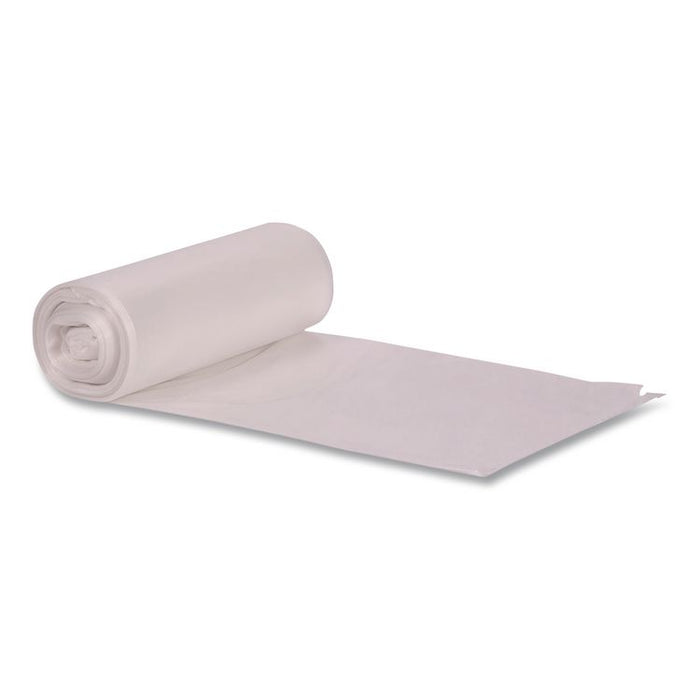 High-Density Waste Can Liners, 30 gal, 8 mic, 30" x 37", Natural, 25 Bags/Roll, 20 Rolls/Carton