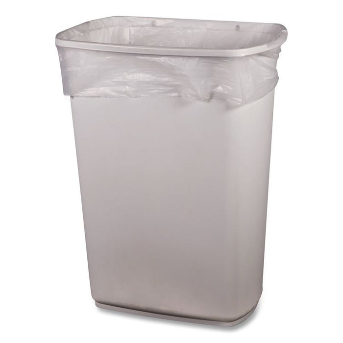 High-Density Waste Can Liners, 30 gal, 8 mic, 30" x 37", Natural, 25 Bags/Roll, 20 Rolls/Carton