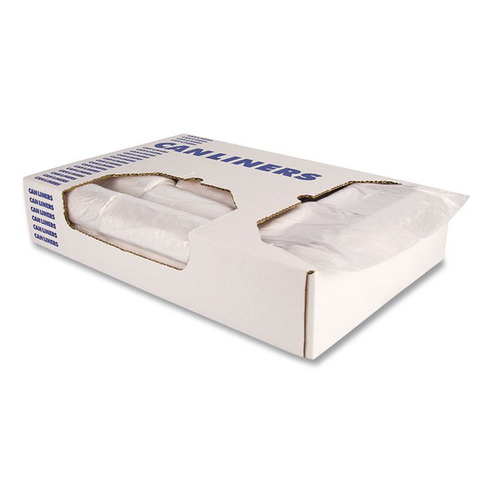 High-Density Waste Can Liners, 4 gal, 6 mic, 17" x 18", Natural, 2,000/Carton