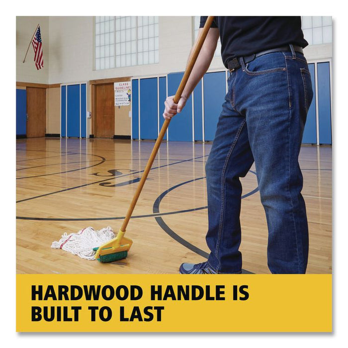 Invader Side-Gate Wood Wet-Mop Handle, 60", Natural, 12/Carton