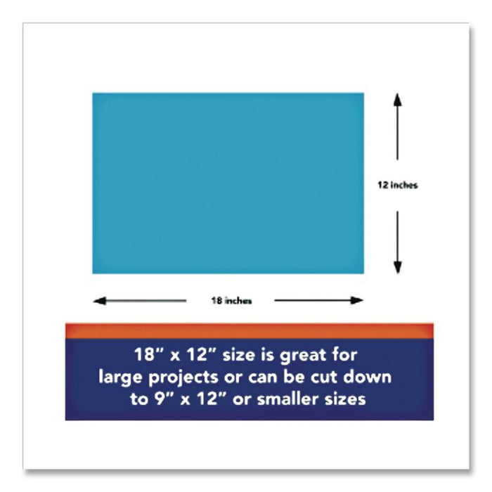 Tru-Ray Construction Paper, 70 lb Text Weight, 12 x 18, Atomic Blue, 50/Pack