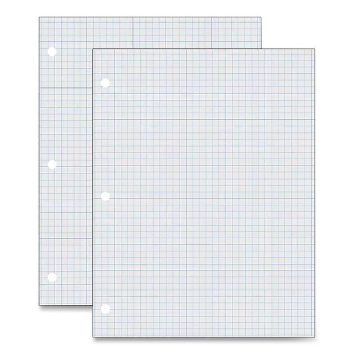 Composition Paper, 3-Hole, 8.5 x 11, 1/4", Quadrille: 4 sq/in, 500 Sheets/Ream