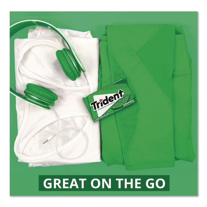 Sugar-Free Gum, Spearmint, 14 Sticks/Pack, 12 Packs/Box