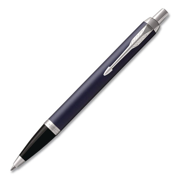 IM Ballpoint Pen, Retractable, Medium 0.7 mm, Blue Ink, Black/Chrome Barrel