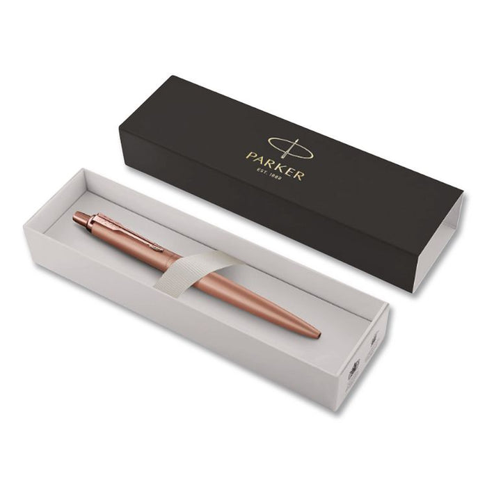 Jotter XL Ballpoint Pen, Retractable, Medium Point, Blue Ink, Rose Gold Barrel