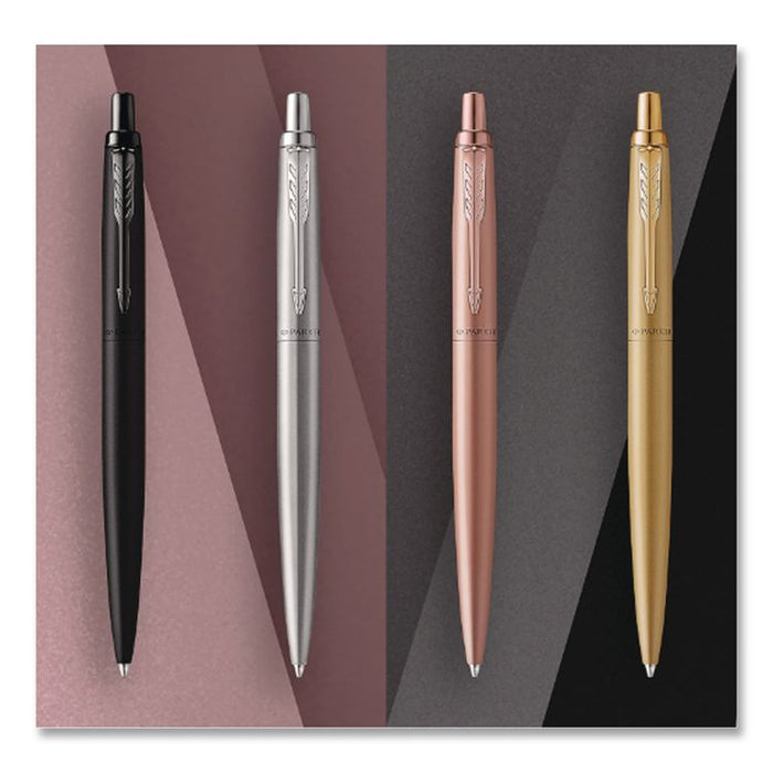 Jotter XL Ballpoint Pen, Retractable, Medium Point, Blue Ink, Stainless Steel Barrel