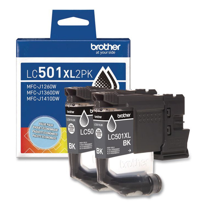 LC501XL2PKS High-Yield Ink, 500 Page-Yield, Black, 2/Pack