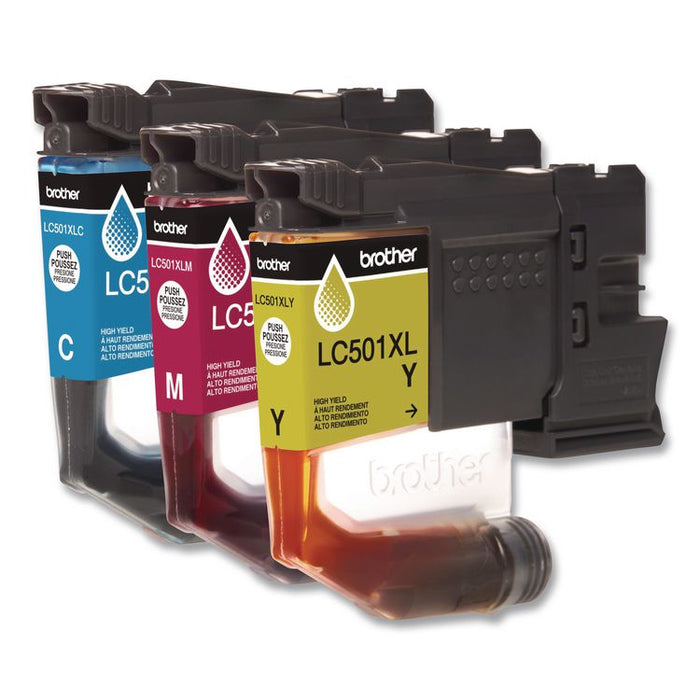 LC501XL3PKS High-Yield Ink, 500 Page-Yield, Cyan/Magenta/Yellow, 3/Pack