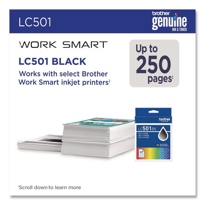 LC501BKS Ink, 250 Page-Yield, Black