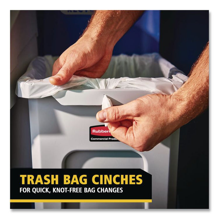 Slim Jim Recycling Station Kit, 1-Stream Landfill, 23 gal, Plastic, Gray/Black