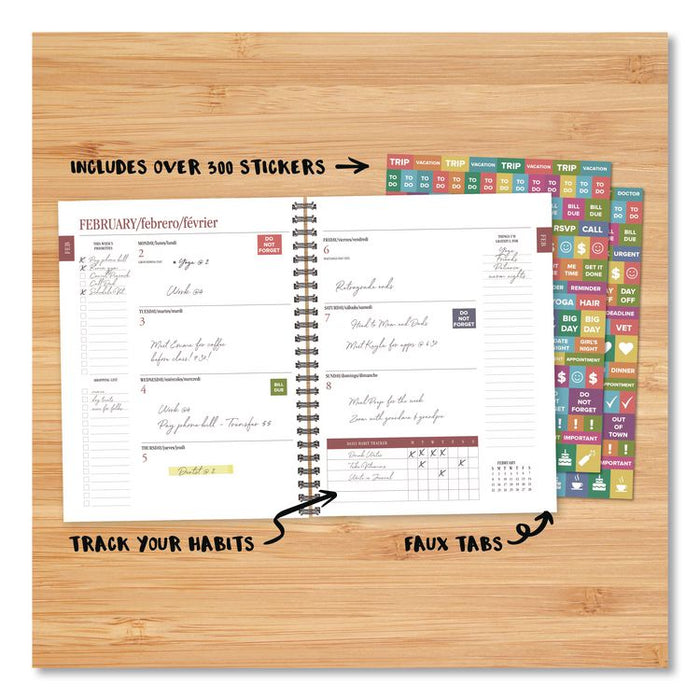 You Did Not Wake Up Today to Be Mediocre Weekly/Monthly Planner, 8.5 x 6.5, Green/Pink Cover, 12-Month (Jan to Dec): 2026